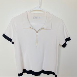 Zara zipper front top